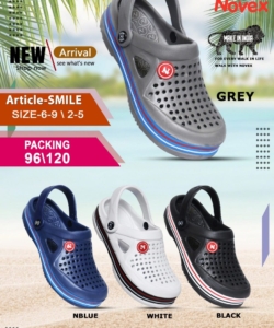 NVX SMILY CROX 6X9 SINGLE CLR  SET 4PCS LOOSE 85