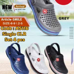 NVX SMILY CROX 6X9 SINGLE CLR SET 4 pcs LOOSE 90